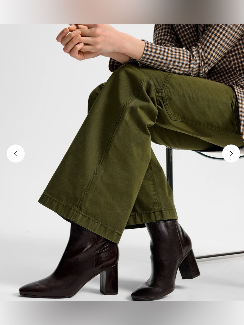 Veronica Beard Dark Brown Leather Block Heel Ankle Boots - Picture 2 of 3